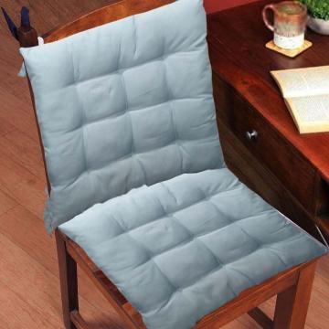 Elegance Solid Grey Polycotton Chair Pad (38 cm x 38 cm)
