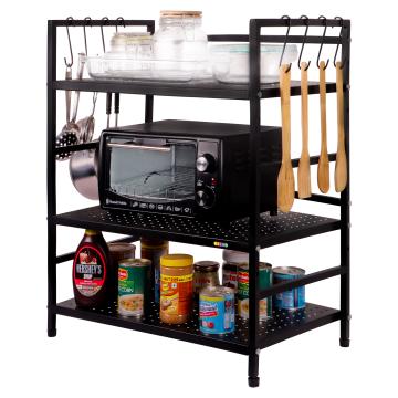 Livzing 3-Tier Metal Microwave Oven Holder Stand - Black
