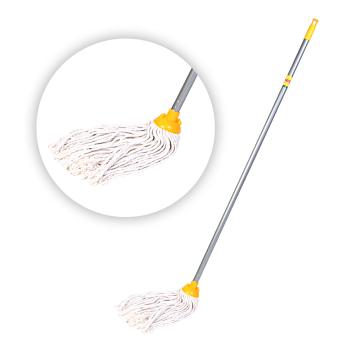 HIC Deck Floor Cotton Mop Super Absorbent Cotton Threads Replaceable Mop Head Elongated Plastic Grip