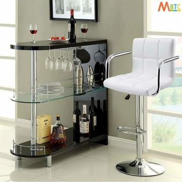 MBTC Cadbury Handrest Kitchen Cafeteria Bar Stool Chair in White
