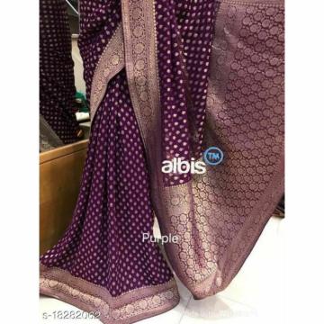 Aatika Silk fabries Banarasi Warm Silk Daybale Saree
