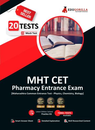 MHT CET Pharmacy Entrance Exam (PCB Group) | 20 Mock Tests (2000+ Solved Questions) | Biology, Physics, Chemistry