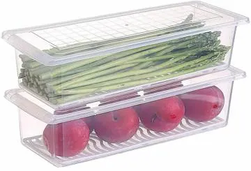 AMAR IMPEX Food Storage Container with Removable Drain Plate and Lid 1500 ml Fridge Storage Box Stackable Plastic Freezer Storage Containers To Keep Fresh for Fish, Meat, Vegetables, Fruits