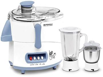 Pringle Brio 500W Juicer Mixer Grinder For Home And Kitchen, White & Blue