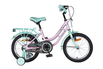 Vaux Pearl Lady 16T Bicycle for Girls (Green-Pink)