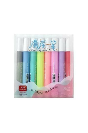 Luvvy Tuffy Magical Colourful Water Floating Painting Pen (8 Pieces Set)