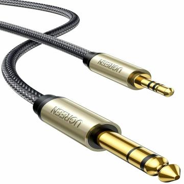 UGREEN 10625, 3. 5mm TRS Male To 6. 35mm TS Male Audio Cable 1m(Gold)
