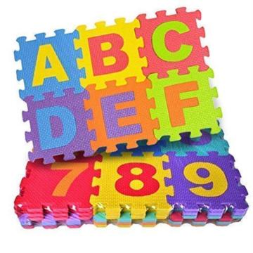 Toy Cloud Multicolor 36 Pcs Mini Puzzle Foam Eva Mat For Kids 10X10 Cm
