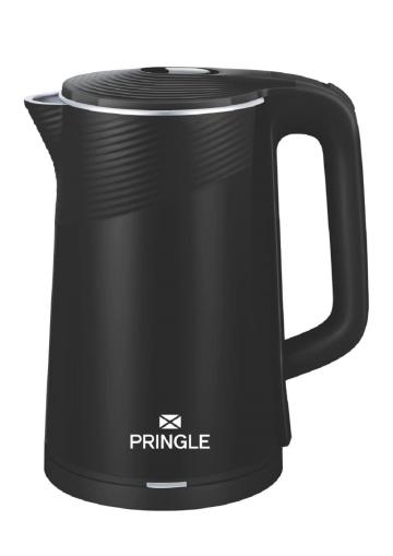 Pringle Aster, 1500W, 2L, Electric Kettle with Dual Wall Layer| Stainless Steel Cool Touch Outer Body with 1 Year Onsite Warranty, Black