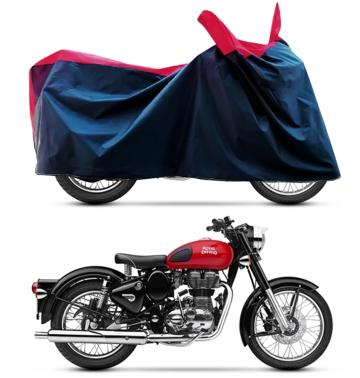 STARIE Two Wheeler Cover for Royal Enfield (Classic 350, Black, Red)