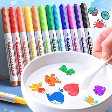 eHOME Magical Water Painting Pen, 12 Pack Water Painting Floating Marker Pen, Learning Toys, Educational Toys Gift Crafts for Girls Boys Kids