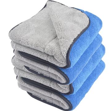 Auto Hub Microfiber Car Cleaning Cloth - OG Soft 800 GSM (30x40 cm) Microfiber Cloth for Car and Bike - Scratchless Drying and Detailing 30x40 cm, Pack of 4, Blue