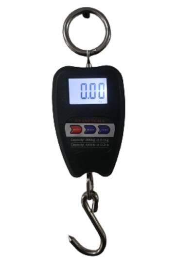 APNA KANHA Digital Mini Hanging Crane Scale Capacity 200 Kg with LED Display Weighing Scale (Black)