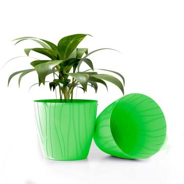 CMPAL Green Plastic Planter Pot 5 inch (pack of 2)
