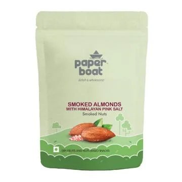 Paper Boat Premium Smoked and Roasted Almonds with Himalayan Pink Salt, Healthy Dry Fruit Snack, Pouch (200g)