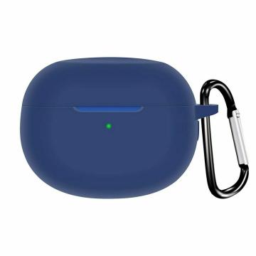 Inclu Silicone Front And Back Case With Keychain For BoAt Airdopes 170 (Blue)