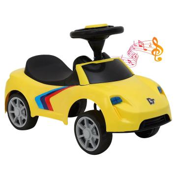 Dash Musical Ride on Car with Front and Rear Lights in Different Colors, Steering Drive, Perfect for Kids (1 to 3 Years , Yellow)