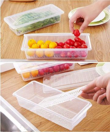ZooY White Plastic Fridge Storage Container, Space Organizer (Pack of 2)