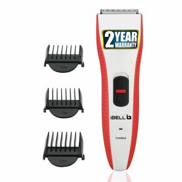iBELL T8120 Cordless Rechargeable Trimmer, Moustache/Beard Clipper, 45 Minutes Run Time, Stainless Steel Blade, For Men (Red & Black)