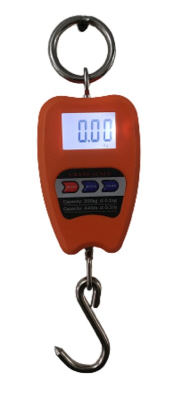 APNA KANHA Digital Mini Hanging Crane Scale Capacity 200 Kg with LED Display Weighing Scale (Orange)