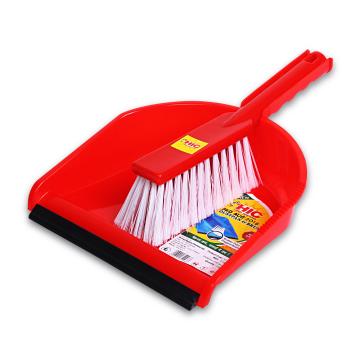 HIC Dustpan with Brush for All Types of Floor ,Table, Kichen slab and Roof (Assorted Colour)