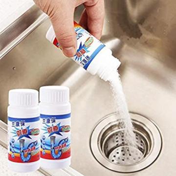 LOYZO Powerful Sink & Drain Blockage Cleaner Powder Cleaning Tool,Drain Cleaner & Clog, Automatic Toilet Blockage Cleaner, Unclogs Pipe Dredging Agent Sink,for Kitchen Toilet Pack of 1(110 G)