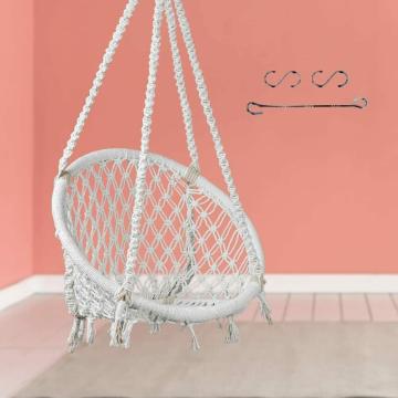 Swingzy Hanging Swing Chair for Adults & Kids (White, With Accessories)