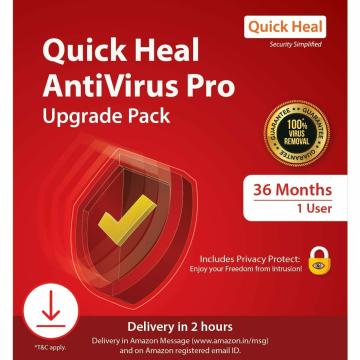 Quick Heal Antivirus Pro- Upgrade/Renewal Pack - 1 User, 3 Years (CD)