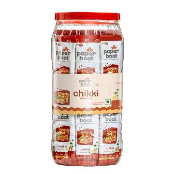 Paper Boat Chikki Jar, Peanut Bar, No Added Preservatives and Colours (50 pieces, 16g each)