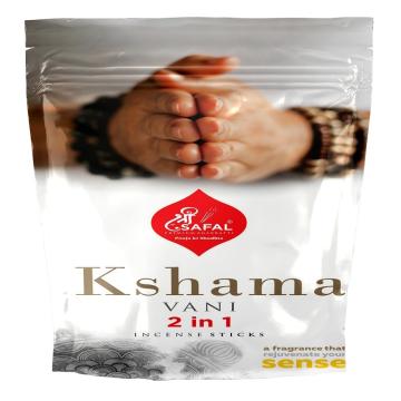 Shriphal Kshama Vani 2 in 1 Premium Incense Sticks Zipper (Pack of 4)