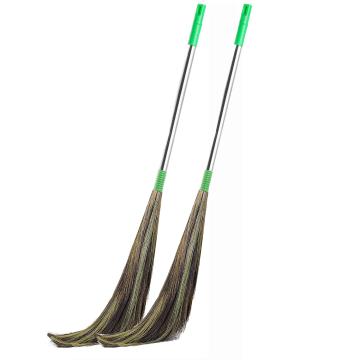 CHAND SURAJ Kleensweep (Pack of 2) Grass Broom with Long Aluminium Handle (400g each)