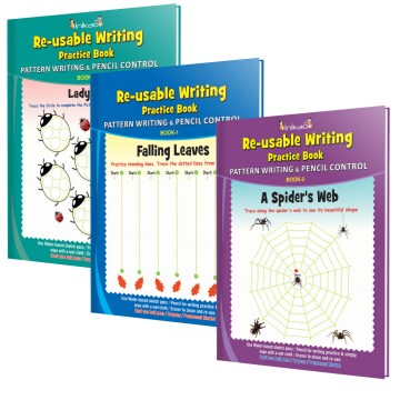 INIKAO First book of Pencil Control & Pattern Writing Books for Kids ; Set of 3 Activity Work Book