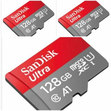 Sandisk Ultra - Flash Memory Card - 128 GB - MicroSDXC UHS-I, Black (SDSQUNC-128G-AN6IA) MicroSDXC-UHS-I,-Black