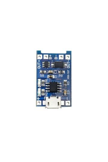 Robotbanao TP4056 Micro USB Type C Plug 5V 1A 18650 Lithium Battery Charging Module Board RB-1255