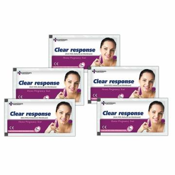 Clear Response One Step Urine HCG Pregnancy Test Kit (Pack of 5)