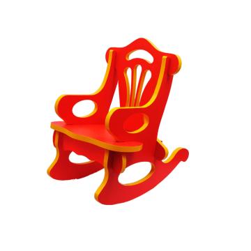 RayTrees Red Yellow Kids Rocking Chair, Nail Less (49 cm x 38 cm x 52 cm) 0-3 Year Old Child, Gift