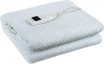 PINDIA White Automatic Temperature Control with Timer Heating Electric Single Bed Blanket 150x80 cm