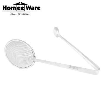HomeeWare Multi-Functional Stainless Steel 2 in 1 Frying Tong and Filter Spoon
