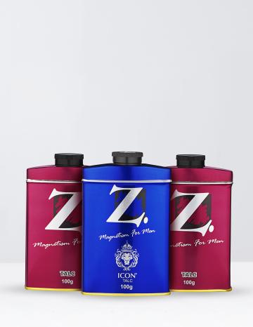 Z - Talc 100GM Pack of 3 Classic+Icon