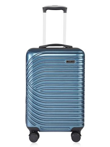 Nasher Miles Blue Polycarbonate Jaiselmer Hard Sided Trolley Bags 1 Pc 55cm