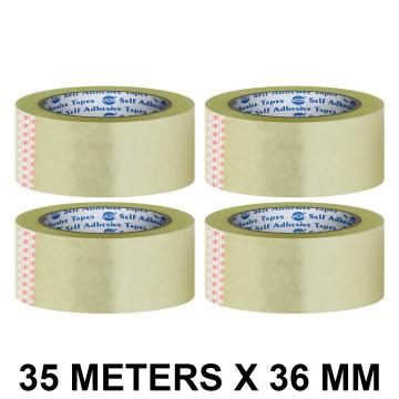 VCR Self Adhesive Transparent Cello Tape - 35 Meters in Length - 36mm / 1.5