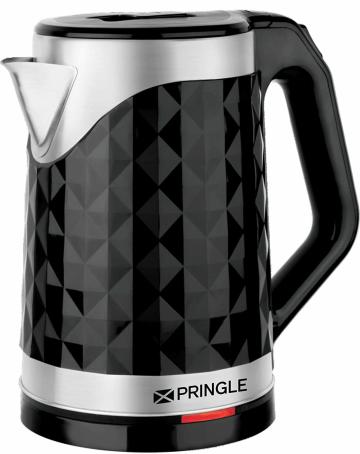 Pringle, Smarty Dlx, 1350W, 2L, Electric Kettle Double Wall with Boil Dry Protection & Auto-Shut Off, Black