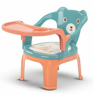 Baybee Green Plastic Baby Chair for Kids Study Table Chair with Cushion Seat & High Backrest