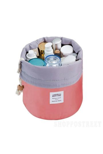 CRACK Toiletry Bucket Barrel Shaped Cosmetic Bag for Girls and Women