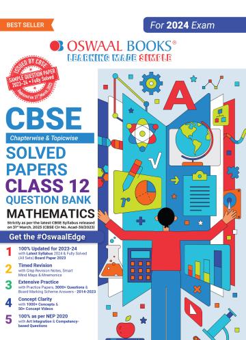 Oswaal CBSE Class 12 Mathematics Question Bank 2023-24 Book_Oswaal books