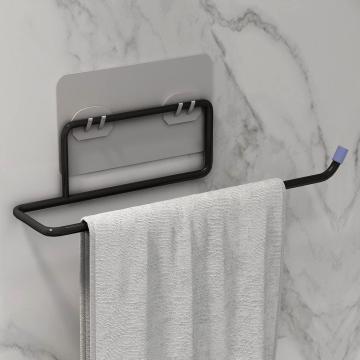 Plantex Self Adhesive GI Steel Toilet Paper Roll Holder/Hanger (Black Pack of 2)