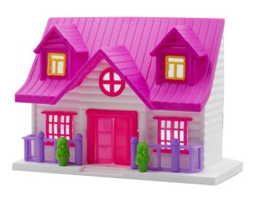 Toy Cloud Small Funny Doll House 18 Pcs Set with Furniture, Openable Door