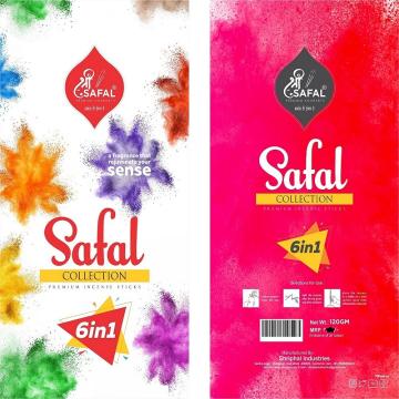 Shriphal Safal Collection 6 in 1 Premium Incense Sticks Zipper (Pack of 4)