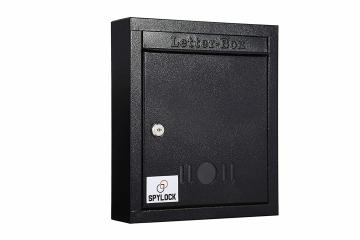 SPYLOCK Mail Box Letter Box for Home and Gate Wall Mount Box Black
