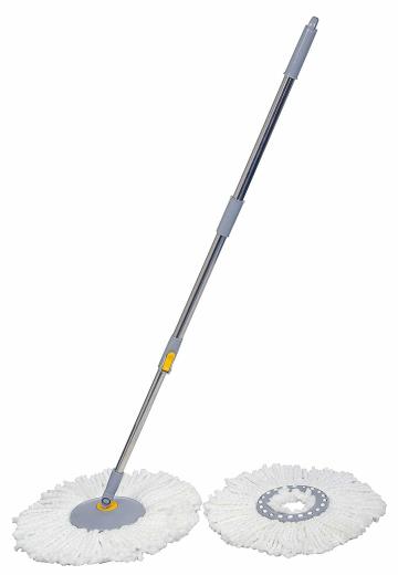 Esquire 360 Degree Bucket Spin Mop Stick ( Grey) with an Additional Refill